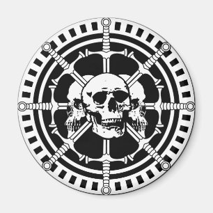 Skulls met zwaarden magneet