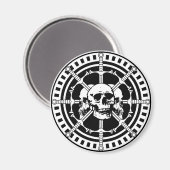 Skulls met zwaarden magneet (Voorkant / Achterkant)