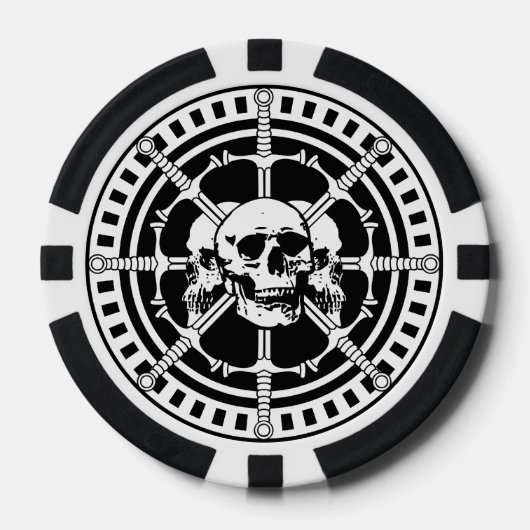 Skulls met zwaarden pokerchips (Voorkant)