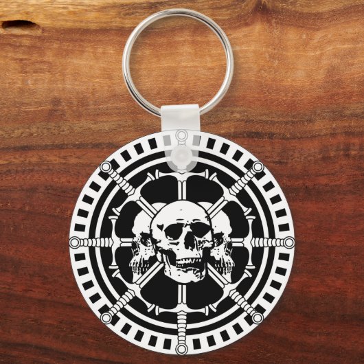 Skulls met zwaarden sleutelhanger (Voorkant)