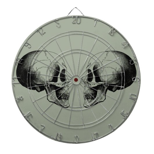 Skulls Metal Cage Gray Dartboard Dartbord (Voorkant)