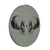 Skulls Metal Cage Gray Dartboard Dartbord (Voorkant Links)