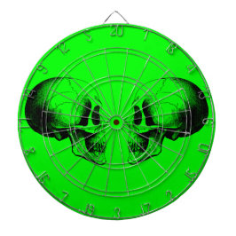 Skulls Metal Cage Green Dartboard Dartbord