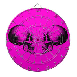 Skulls Metal Cage Pink Dartboard Dartbord