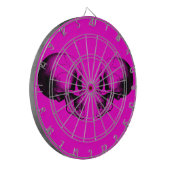 Skulls Metal Cage Pink Dartboard Dartbord (Voorkant Links)