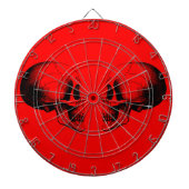 Skulls Metal Cage Red Dartboard Dartbord (Voorkant)