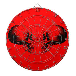Skulls Metal Cage Red Dartboard Dartbord