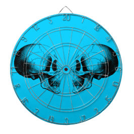 Skulls Metal Cage Turquoise Dartboard Dartbord