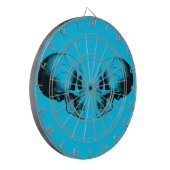 Skulls Metal Cage Turquoise Dartboard Dartbord (Voorkant Links)