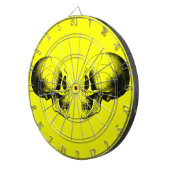 Skulls Metal Cage Yellow Dartboard Dartbord (Voorkant Rechts)