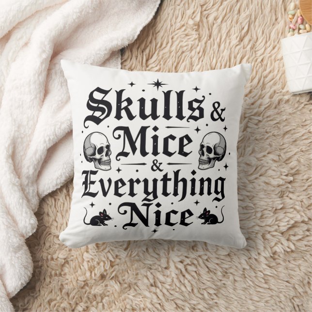 Skulls & Mice & Everything Mooi Kussen (Deken)