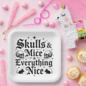Skulls & Mice & Everything Mooi Papieren Bordje (Feest)