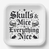 Skulls & Mice & Everything Mooi Papieren Bordje (Voorkant)