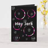 Skulls Missing You Jerk Wenskaart Kaart (Gele Bloem)