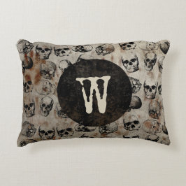  Skulls Monogram met verdringingsproblemen Accent Kussen