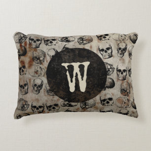  Skulls Monogram met verdringingsproblemen Accent Kussen