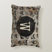  Skulls Monogram met verdringingsproblemen Accent Kussen (Achterkant (Verticaal))