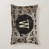  Skulls Monogram met verdringingsproblemen Accent Kussen (Voorkant(Verticaal))