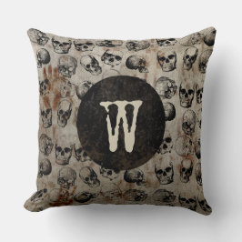  Skulls Monogram met verdringingsproblemen Kussen