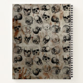 Skulls Monogram met verdringingsproblemen Notitieboek (Achterkant)