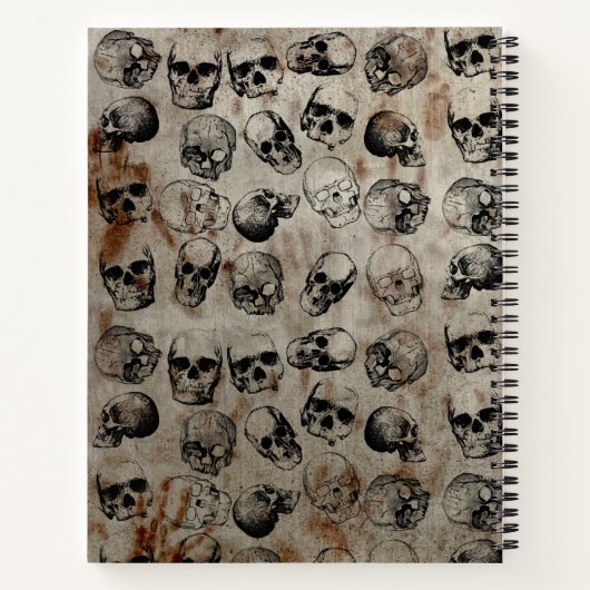  Skulls Monogram met verdringingsproblemen Notitieboek (Achterkant)