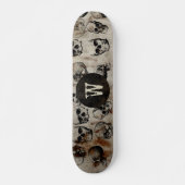 Skulls Monogram met verdringingsproblemen Persoonlijk Skateboard (Voorkant)