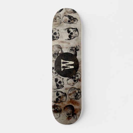 Skulls Monogram met verdringingsproblemen Persoonlijk Skateboard (Voorkant)
