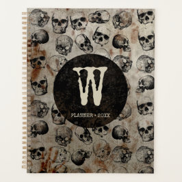  Skulls Monogram met verdringingsproblemen Planner
