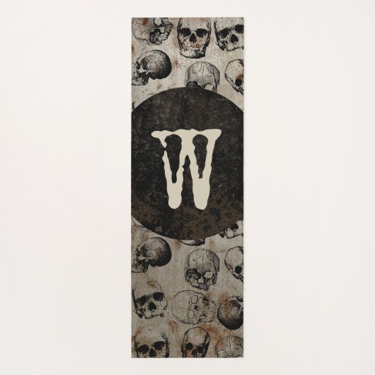 Skulls Monogram met verdringingsproblemen Yogamat (Achterkant)