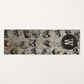 Skulls Monogram met verdringingsproblemen Yogamat (Voorkant (horizontaal))