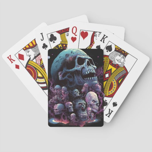 Skulls Monsters Horror Art Pokerkaarten (Achterkant)