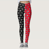 Skulls "n Botten (zwart/rood) Leggings (Voorkant)
