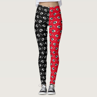 Skulls "n Botten (zwart/rood) Leggings