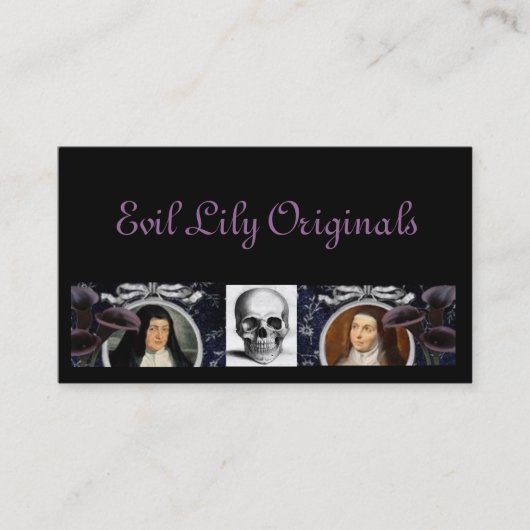 Skulls Nuns en Lilies Visitekaartje (Voorkant)