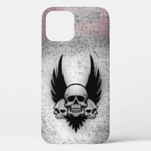 Skulls op Black Wings Case-Mate iPhone Case (Achterkant)
