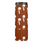 Skulls op bruin gebruik thermosbeker (Achterkant)