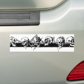 Skulls op een wijn. Circa 1901 Mexico. Bumpersticker (Op auto)