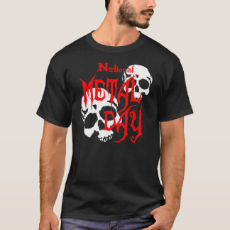 Skulls op nationale dag van metalen t-shirt