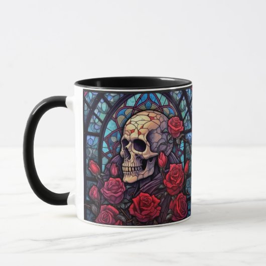 Skulls op zoek naar buiten koffie Mok (Links)