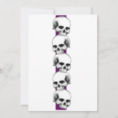 Skulls (Paars) Wedding Kaart (Achterkant)