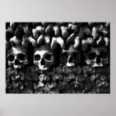 Skulls - Paris Catacombs, zwart-witversie Poster (Voorkant)