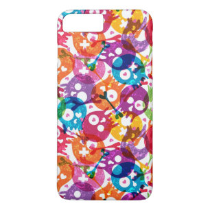 Skulls patroon 3 	iPhone 8/7 plus hoesje