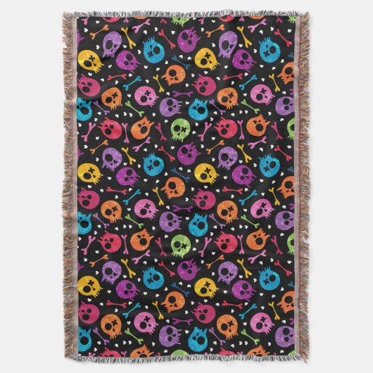 Skulls-patroon Deken (Voorkant Verticaal)