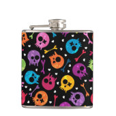 Skulls-patroon Heupfles (Voorkant)