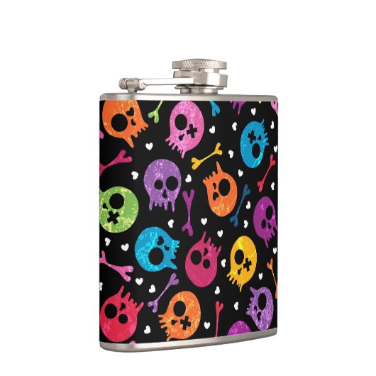 Skulls-patroon Heupfles (Rechts)