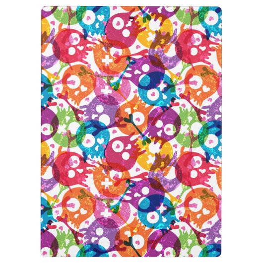 Skulls-patroon Klembord (Achterkant)