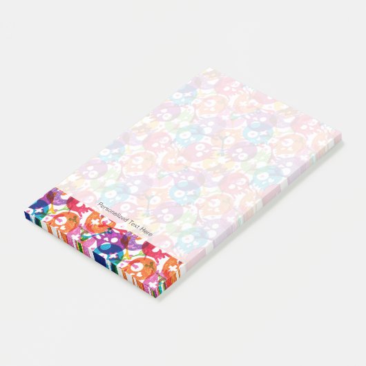 Skulls-patroon Post-it® Notes (Schuin)