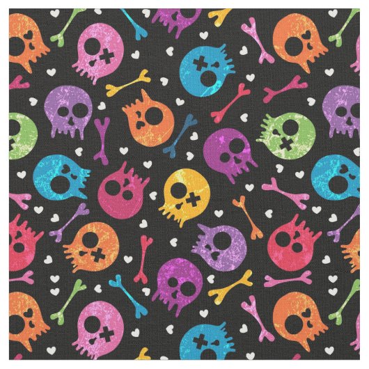 Skulls-patroon Stof (Close Up)