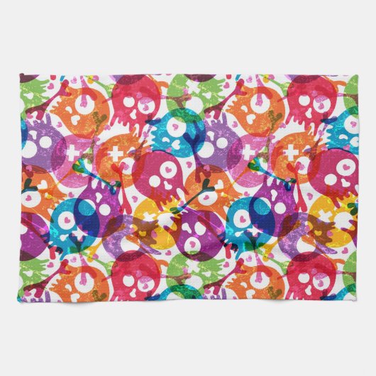 Skulls-patroon Theedoek (Horizontaal)