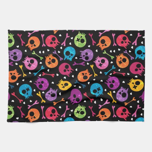 Skulls-patroon Theedoek (Horizontaal)